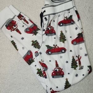 PJ Salvage Christmas Print PJ Pants Women's Size Small Reindeer Soft Fuzzy